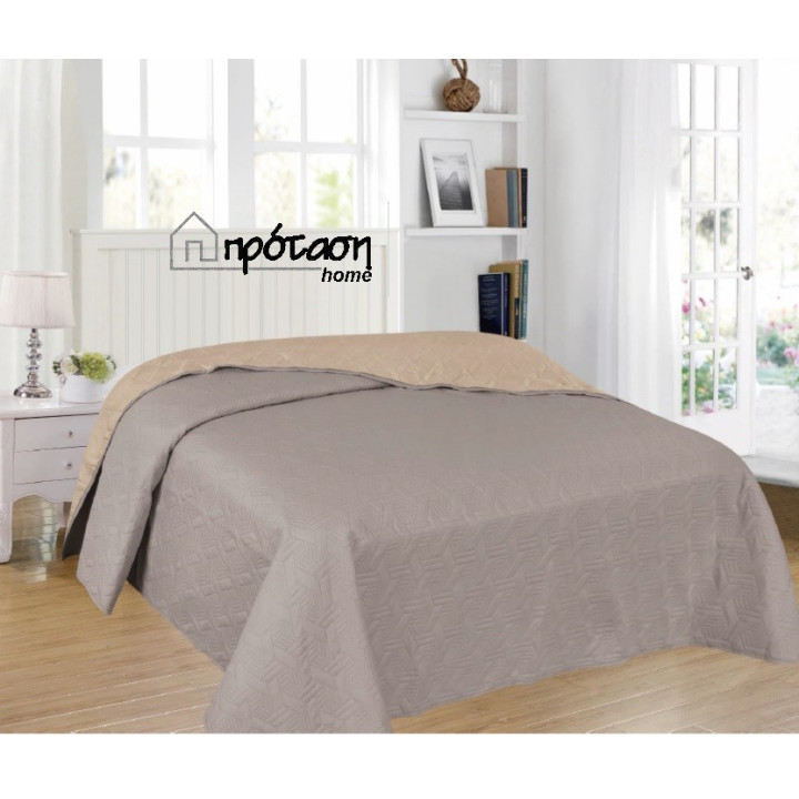 ΚΟΥΒΕΡΛΙ ΥΠΕΡΔΙΠΛΟ 160x240 GEO MOCΗA DARK BEIGE