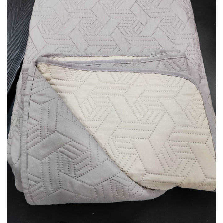 ΚΟΥΒΕΡΛΙ ΥΠΕΡΔΙΠΛΟ 160x240 GEO MOCΗA DARK BEIGE