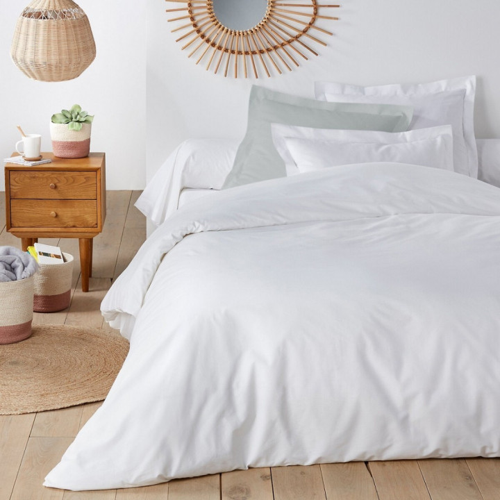 ΠΑΡΟΣ ( 160tc ) Σεντόνι μονό 160Χ270 percale λευκό 50%cotton