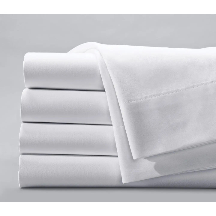 Σεντόνι percale ( 200tc) Mονό λευκό 100% βαμβάκι Πάτμος 160Χ270