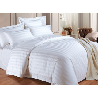 Σεντόνι ΑΣΤΥΠΑΛΑΙΑ percale ( 220tc) Mονό λευκό ρίγα 2cm 170Χ277
