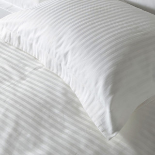 Σεντόνι Μονό ( 220tc) Άστρος percale λευκό ρίγα 1cm 170Χ275