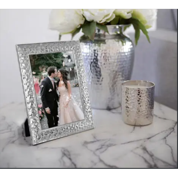 Μεταλλική κορνίζα Ασημί γυαλιστερό για φωτογραφία 15x20 εκ