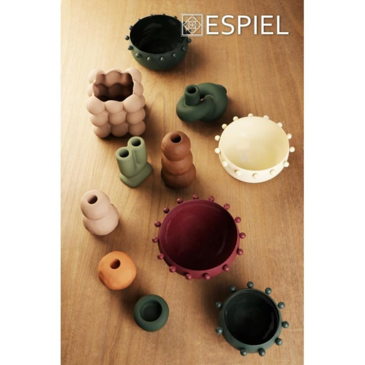 ΒΑΣΗ ΡΕΣΩ ΚΕΡΑΜΙΚΗ ΣΚΟΥΡΟ ΠΡΑΣΙΝΟ 7Χ5εκ. KLA307K6 - ESPIEL