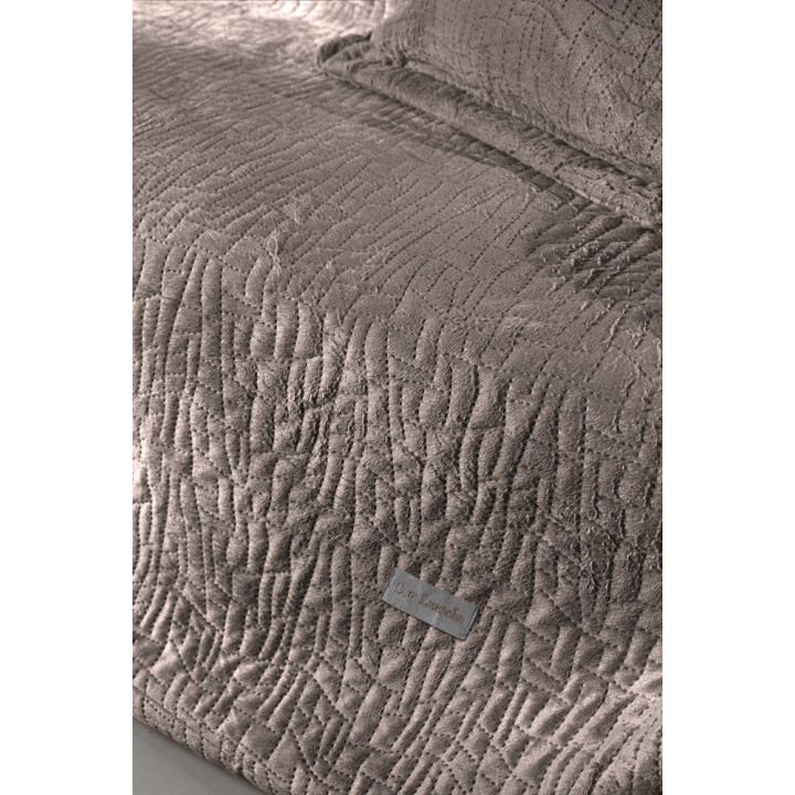 Σετ 2τμχ. Ριχτάρι Avon Choco 170x250 με Διακοσμητικό Μαξιλαράκι