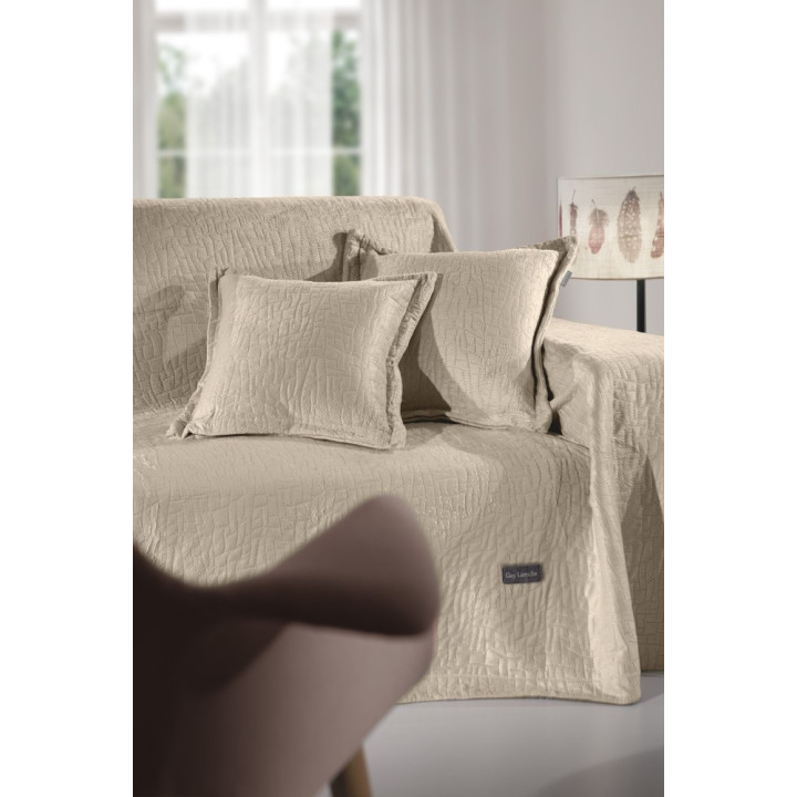 Σετ 2τμχ. Ριχτάρι Avon camel με Διακοσμητικό Μαξιλαράκι 45x45+3