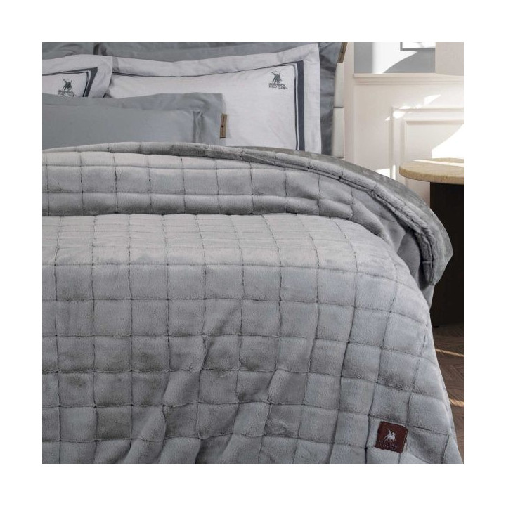 3452 ΚΟΥΒΕΡΤΟΠΑΠΛΩΜΑ ΥΠΕΡΔΙΠΛΟ FAUX FUR-FLANNEL GREENWICH POLO