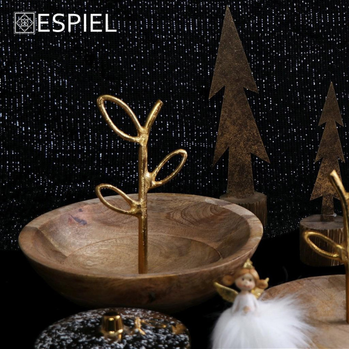 ΠΙΑΤΕΛΑ ΞΥΛINH ΜΕ ΜΕΤΑΛΛΙΚΗ ΛΑΒΗ ΧΡΥΣΗ 20Χ20Χ17ΕΚ FRI114 ESPIEL