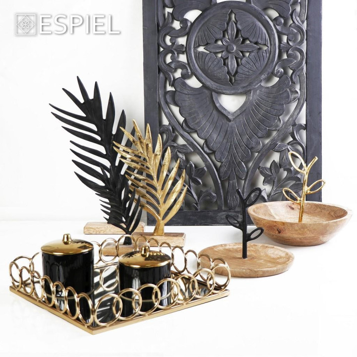 ΠΙΑΤΕΛΑ ΞΥΛINH ΜΕ ΜΕΤΑΛΛΙΚΗ ΛΑΒΗ ΧΡΥΣΗ 20Χ20Χ17ΕΚ FRI114 ESPIEL