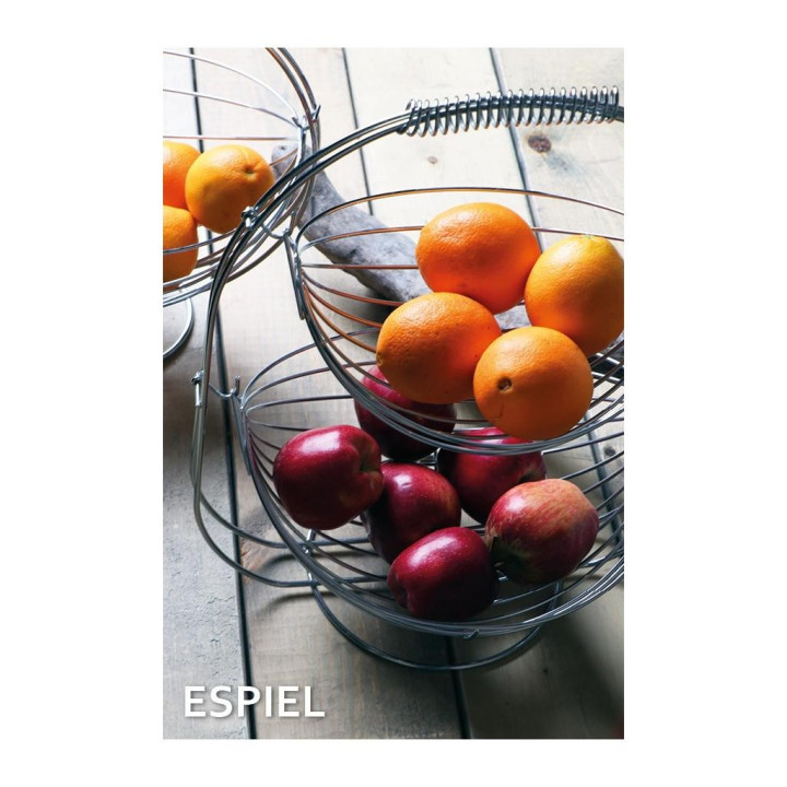 ΚΑΛΑΘΙ ΦΡΟΥΤΩΝ ΔΙΠΛΟ ΜΕΤΑΛΛΙΚΟ 35x19x44 ΕΚ. MTT112 ESPIEL