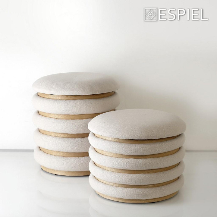 ΠΟΥΦ ΥΦΑΣΜ. ΛΕΥΚΟ ΜΕ ΞΥΛΙΝΗ ΒΑΣΗ ΚΑΙ ΑΠΟΘΗΚΕΥΤΙΚΟ ΧΩΡΟ LARGE