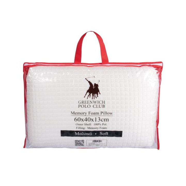 2341 ΜΑΞΙΛΑΡΙ SOFT 60Χ40 MEMORY FOAM GREENWICH POLO CLUB