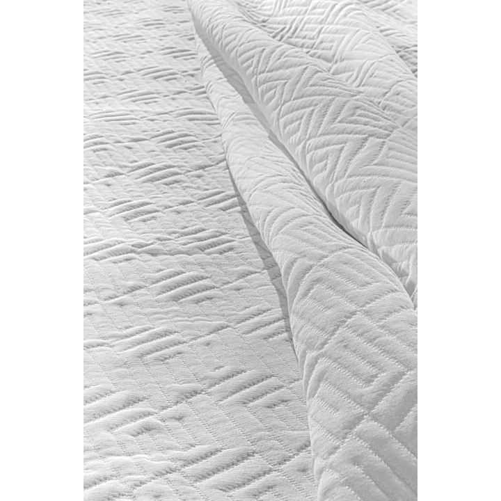 Κουβέρτα - Κάλυμμα κρεβατιού PATTERN WHITE Υπέρδιπλη 245x260