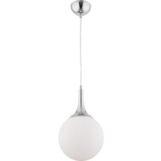 Φωτιστικό Κρεμαστό DAM Ασημί/Λευκό Μέταλλο/Γυαλί 15x70cm