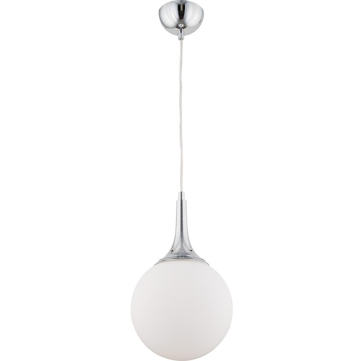 Φωτιστικό Κρεμαστό DAM Ασημί/Λευκό Μέταλλο/Γυαλί 15x70cm