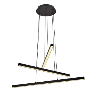 Φωτιστικό Κρεμαστό MOSETEN Τρίφωτο Μαύρο Μέταλλο/Αλουμίνιο