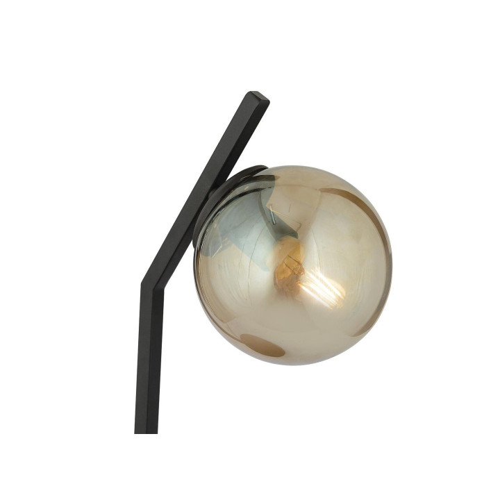 Φωτιστικό Επιτραπέζιο FER Μαύρο/Μελί Μέταλλο/Γυαλί 14x43cm