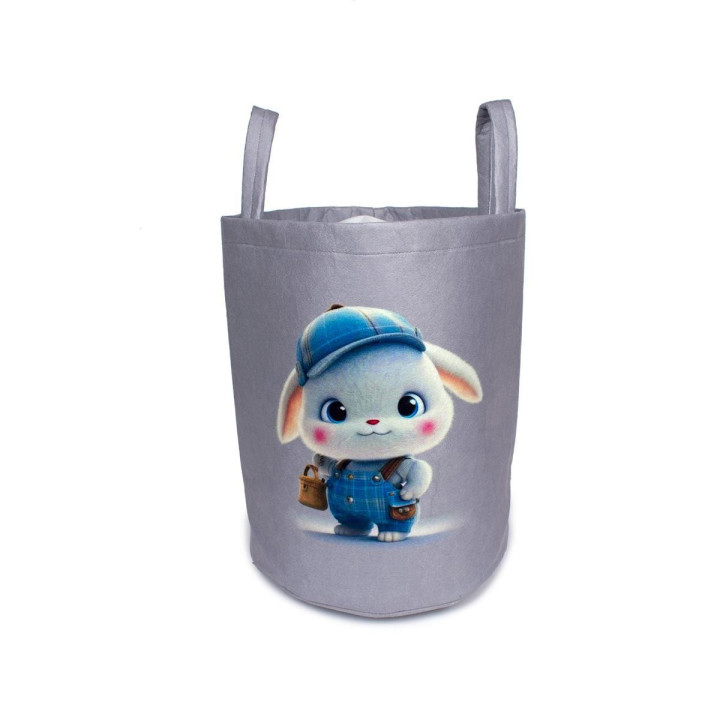 Παιδικό Καλάθι Αποθήκευσης Cap Bunny 38 50X30X45 cm Γκρι