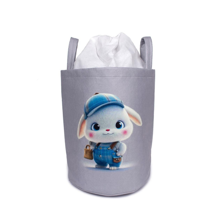 Παιδικό Καλάθι Αποθήκευσης Cap Bunny 38 50X30X45 cm Γκρι