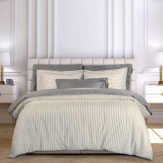 2296 ΣΕΤ ΣΕΝΤΟΝΙΑ prewashed GREY, WHITE KING SIZE GREENWICH