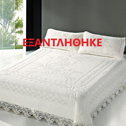 Σετ Κουβέρτα Βελουτέ BELPLA 820 Υπέρδιπλη 220x240 Λευκό
