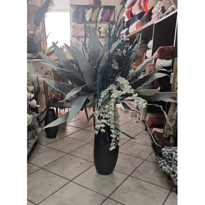 Διακοσμητικό Βάζο DEP136 15x15x31cm Grey Espiel