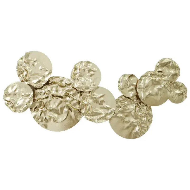 ΔΙΑΚΟΣΜΗΤΙΚΟ ΜΕΤΑΛΛΙΚΟ ΤΟΙΧΟΥ ΧΡΥΣΟ ΚΥΚΛΟΙ ΤΣΑΛΑΚΩΤΟ -