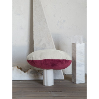 Διακοσμητικό Μαξιλάρι Φ.45 - Velvety Red/Light Gray
