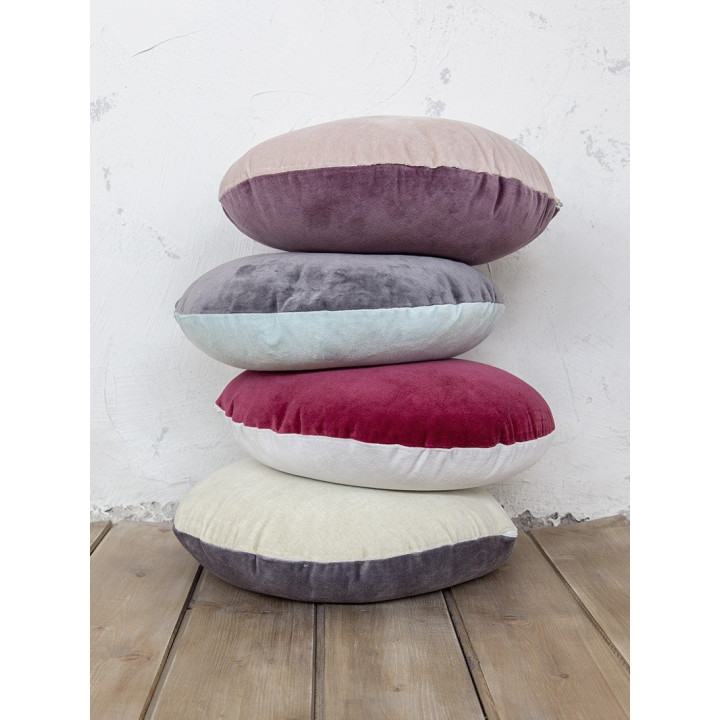 Διακοσμητικό Μαξιλάρι Φ.45 - Velvety Red/Light Gray