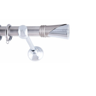 ΚΟΥΡΤΙΝΟΞΥΛΟ KAPA FRANS Φ25 ΝΙΚΕΛ ΜΑΤ ΜΕ ΧΡΩΜΙΟ ΕΞΑΡΤΗΜΑΤΑ