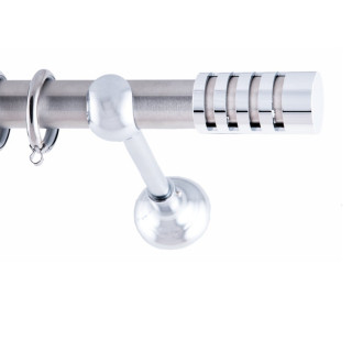 ΚΟΥΡΤΙΝΟΞΥΛΟ RIGOTO FRANS Φ25 ΝΙΚΕΛ ΜΑΤ ΜΕ ΧΡΩΜΙΟ ΕΞΑΡΤΗΜΑΤΑ