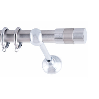 ΚΟΥΡΤΙΝΟΞΥΛΟ DIVA FRANS Φ25 ΝΙΚΕΛ ΜΑΤ ΜΕ ΧΡΩΜΙΟ ΕΞΑΡΤΗΜΑΤΑ