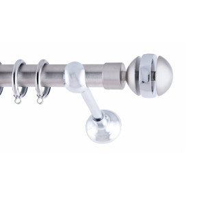 ΚΟΥΡΤΙΝΟΞΥΛΟ AMORE FRANS Φ25 ΝΙΚΕΛ ΜΑΤ ΜΕ ΧΡΩΜΙΟ ΕΞΑΡΤΗΜΑΤΑ