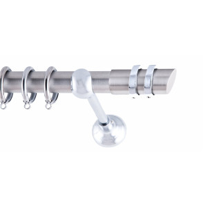 ΚΟΥΡΤΙΝΟΞΥΛΟ TWO RINGS FRANS Φ25 ΝΙΚΕΛ ΜΑΤ ΜΕ ΧΡΩΜΙΟ ΕΞΑΡΤΗΜΑΤΑ