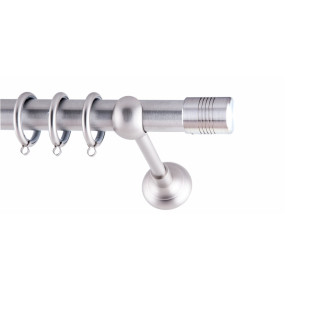 ΚΟΥΡΤΙΝΟΞΥΛΟ BISTRO FRANS Φ25 ΝΙΚΕΛ ΜΑΤ ΜΕ ΝΙΚΕΛ ΜΑΤ ΕΞΑΡΤΗΜΑΤΑ