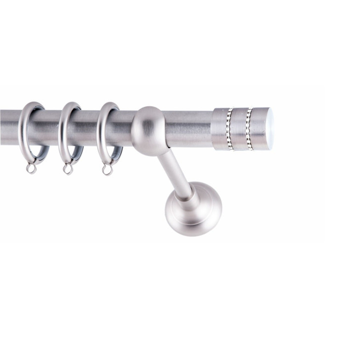 ΚΟΥΡΤΙΝΟΞΥΛΟ BAR STRASS FRANS Φ25 ΝΙΚΕΛ ΜΑΤ ΜΕ ΝΙΚΕΛ ΜΑΤ