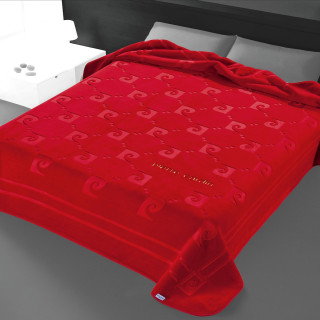 Κουβέρτα Βελουτέ Pierre Cardin Υπέρδιπλη 220x240 Κόκκινο