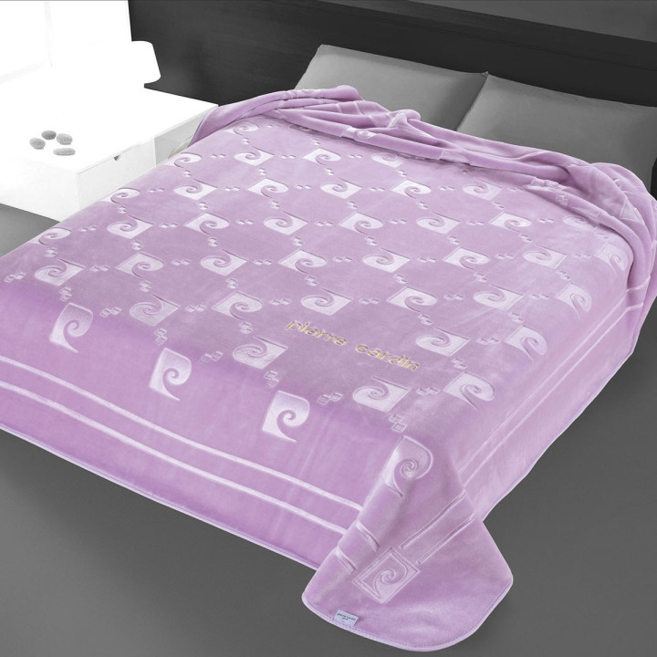 Κουβέρτα Βελουτέ Pierre Cardin Υπέρδιπλη 220x240 Λιλά