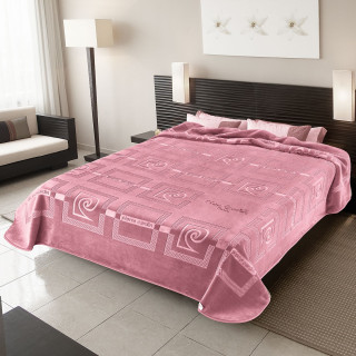 Κουβέρτα Βελουτέ Pierre Cardin 657 Υπέρδιπλη 220x240 Ροζ
