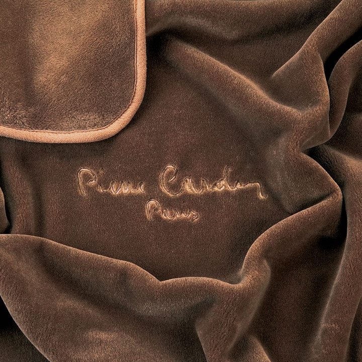 Κουβέρτα Βελουτέ Pierre Cardin 545 Υπέρδιπλη 220x240 Καφέ