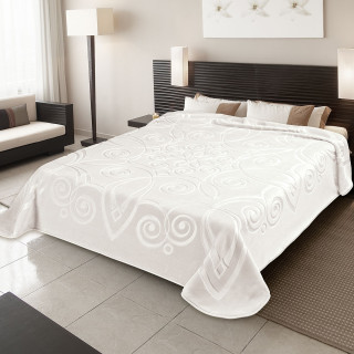 Κουβέρτα Βελουτέ BELPLA 516 Υπέρδιπλη 220x240 Λευκό