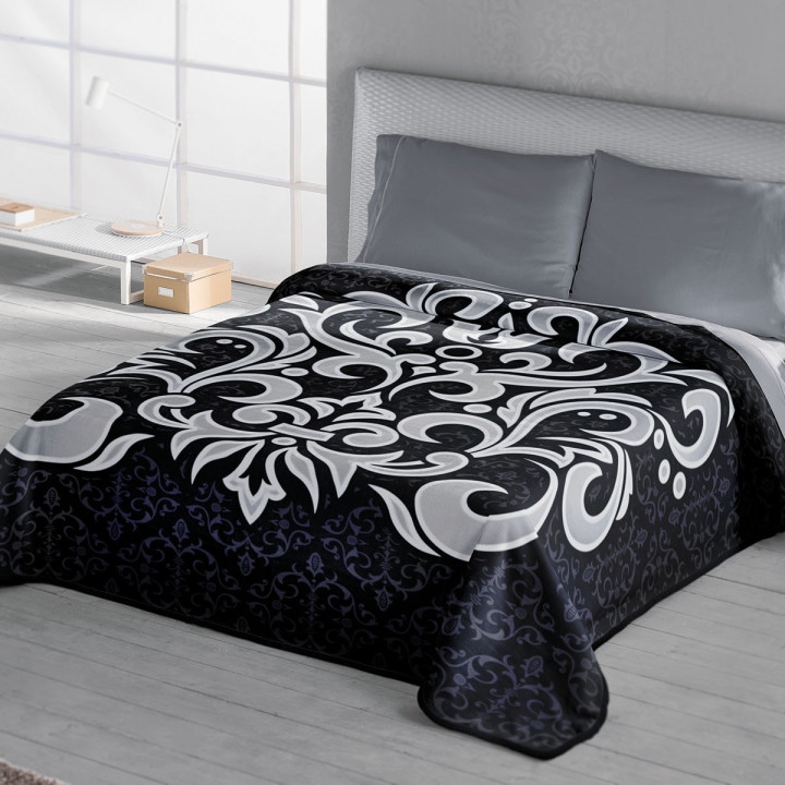 Κουβέρτα Βελουτέ BELPLA 289 Υπέρδιπλη 220x240 Μαύρο