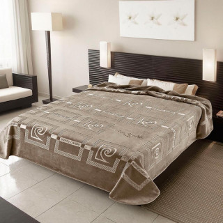 Κουβέρτα Βελουτέ Pierre Cardin 657 Υπέρδιπλη 220x240 Καφέ