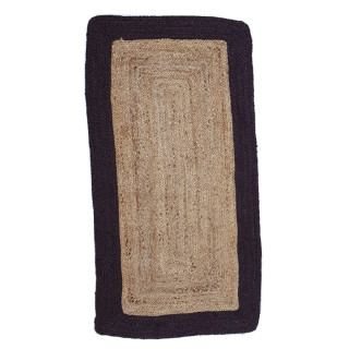 ΠΛΕΚΤΟ ΟΡΘΟΓΩΝΙΟ ΧΑΛΙ ΓΙΟΥΤΑ ΜΑΥΡΗ ΚΟΡΝΙΖΑ 70Χ140cm