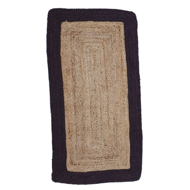 ΠΛΕΚΤΟ ΟΡΘΟΓΩΝΙΟ ΧΑΛΙ ΓΙΟΥΤΑ ΜΑΥΡΗ ΚΟΡΝΙΖΑ 70Χ140cm