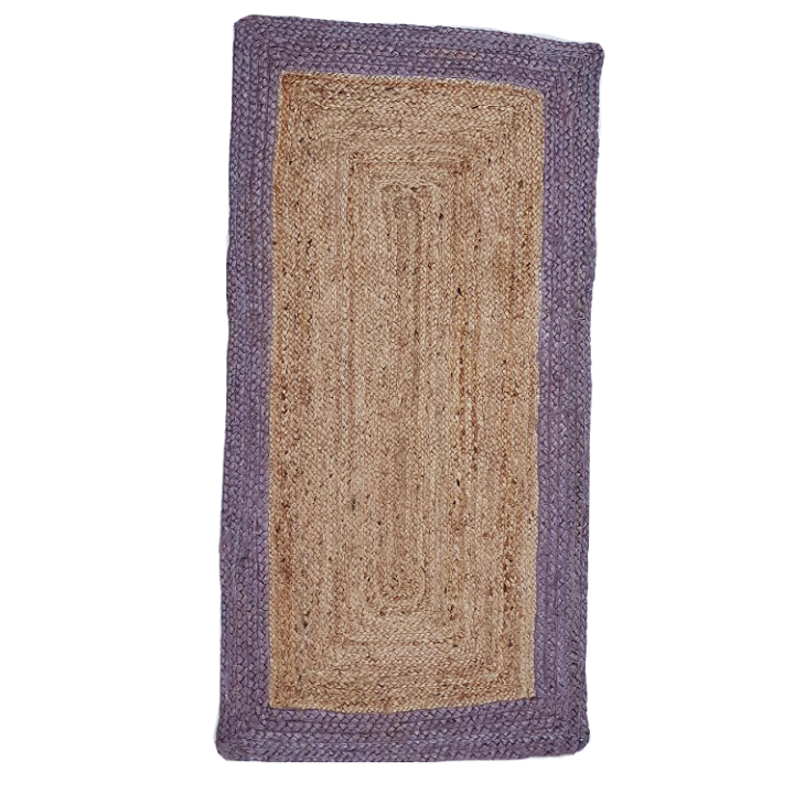 ΠΛΕΚΤΟ ΟΡΘΟΓΩΝΙΟ ΧΑΛΙ ΓΙΟΥΤΑ ΜΕ ΓΚΡΙ ΚΟΡΝΙΖΑ 70Χ140cm