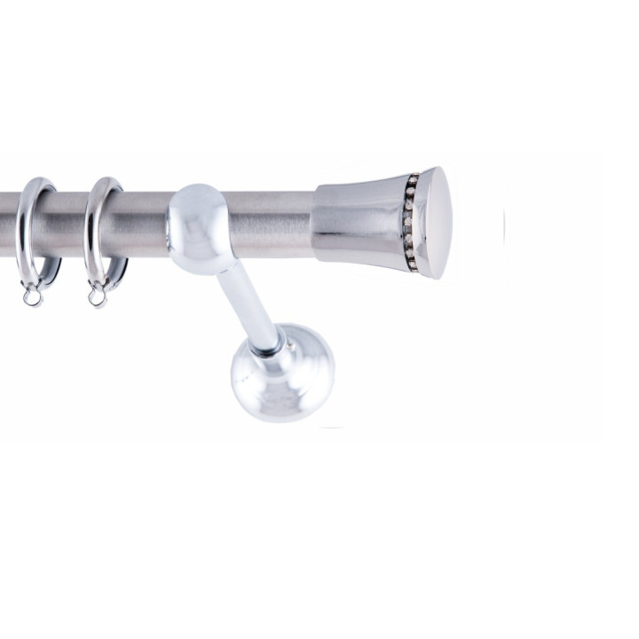 ΚΟΥΡΤΙΝΟΞΥΛΟ ELIZ STRASS FRANS Φ25 ΝΙΚΕΛ ΜΑΤ ΜΕ ΧΡΩΜΙΟ