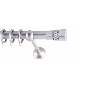 ΚΟΥΡΤΙΝΟΞΥΛΟ LOUNA STRASS FRANS Φ25 ΝΙΚΕΛ ΜΑΤ ΜΕ ΝΙΚΕΛ ΜΑΤ