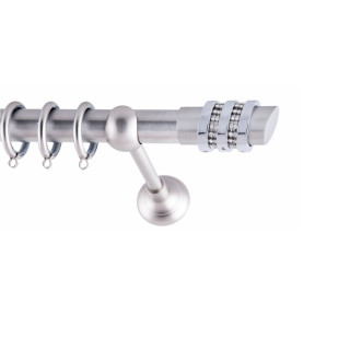 ΚΟΥΡΤΙΝΟΞΥΛΟ THREE RINGS STRASS FRANS Φ25 ΝΙΚΕΛ ΜΑΤ ΜΕ NIKEK