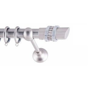 ΚΟΥΡΤΙΝΟΞΥΛΟ TWO RINGS STRASS FRANS Φ25 ΝΙΚΕΛ ΜΑΤ ΜΕ NIKEK MAT